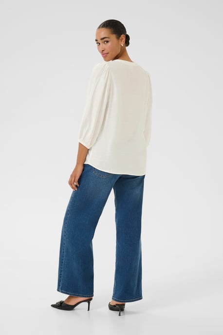 Blouse met lange mouwen Regular fit Chalk CC. - Image 2