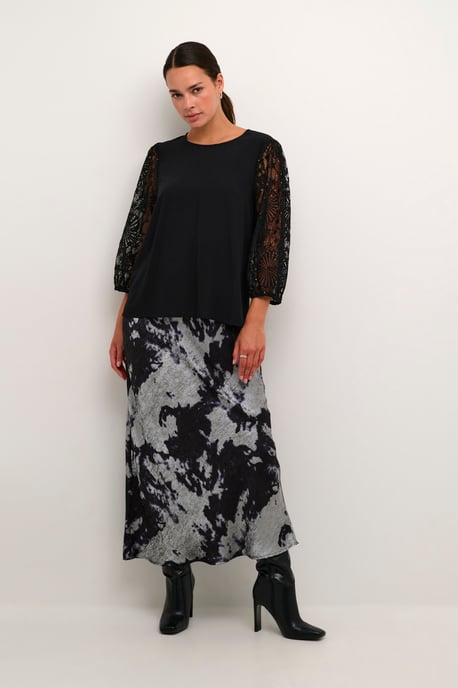 Blouse met lange mouwen Regular fit Black - Image 1