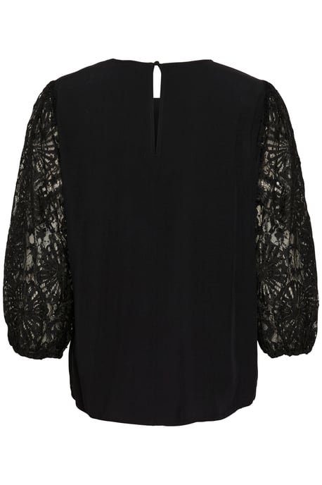 Blouse met lange mouwen Regular fit Black - Image 5