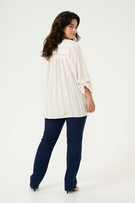 Blouse met lange mouwen Regular fit Chalk / Chinchilla Stripe - Image 2