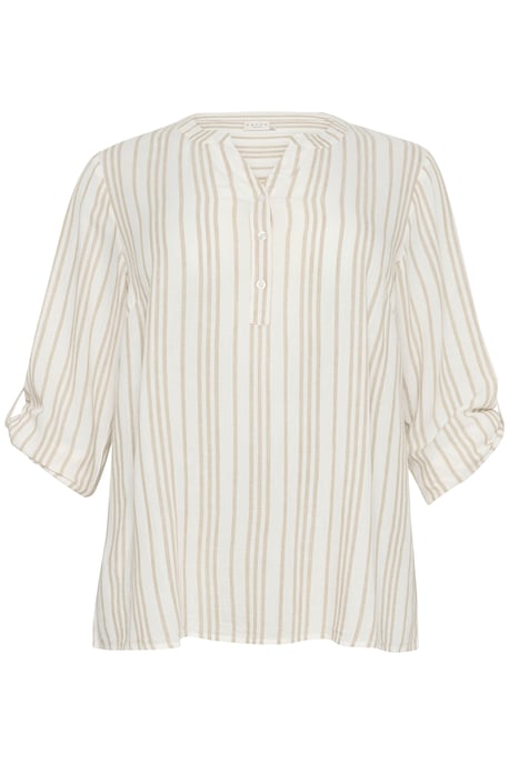 Blouse met lange mouwen Regular fit Chalk / Chinchilla Stripe - Image 4
