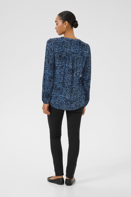 Blouse met lange mouwen Regular fit Midnight/Blue Graphic Dot - Image 2
