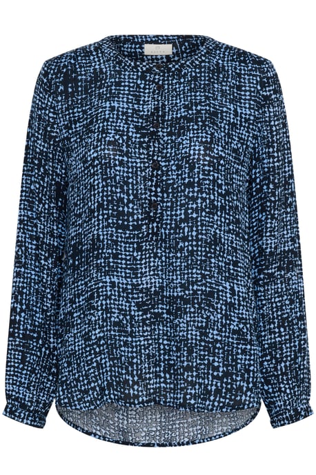 Blouse met lange mouwen Regular fit Midnight/Blue Graphic Dot - Image 4