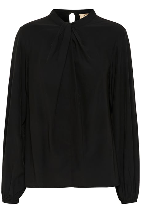 Blouse met lange mouwen Relaxed fit Blac - Image 4