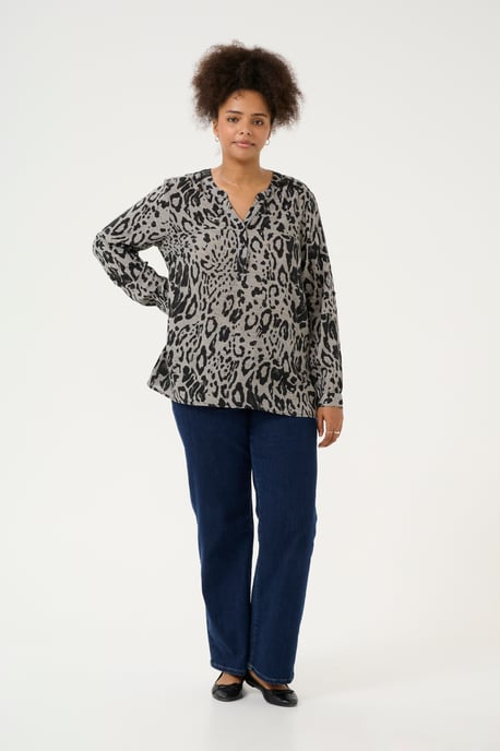Blouse met lange mouwen Regular fit Moonstruck / Black Animal animal - Image 1