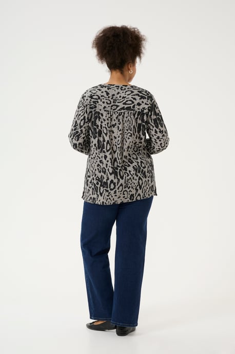 Blouse met lange mouwen Regular fit Moonstruck / Black Animal animal - Image 2