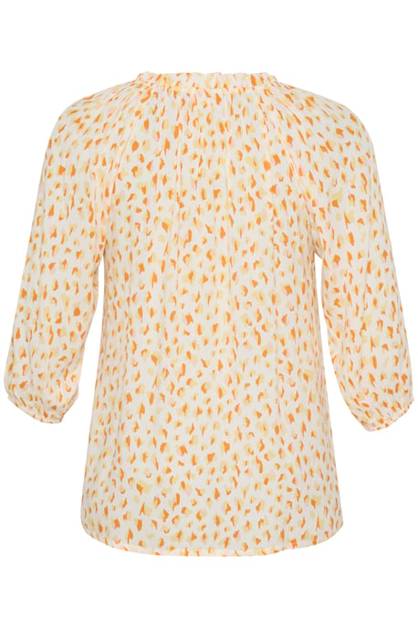 Blouse met lange mouwen Regular fit White/Orange Graphic Dots white orange - Image 5