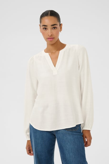 Blouse met lange mouwen Regular fit Chalk CC. white - Image 3