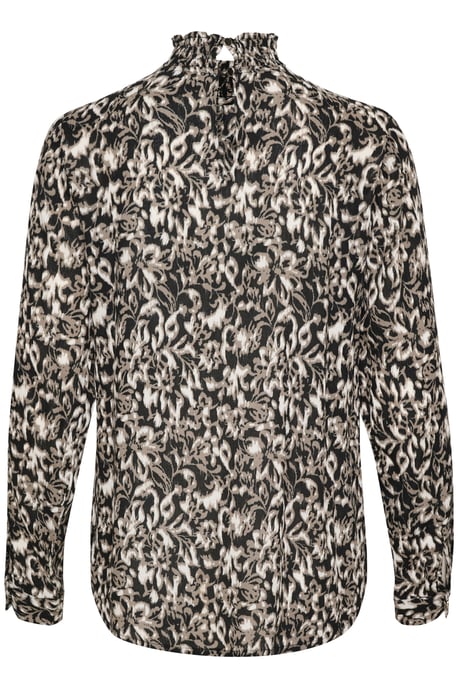 Blouse met lange mouwen Regular fit Black/ElefantS. GraphicFlower - Image 5