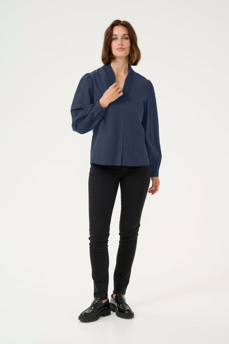 Blouse met lange mouwen Regular fit Midnight Marine - Image 2