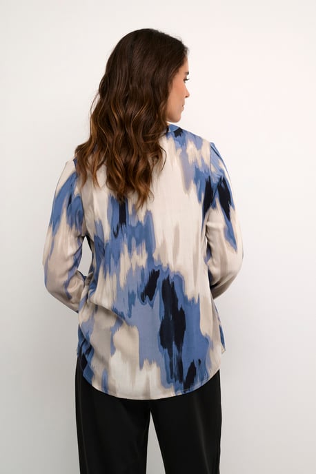 Blouse met lange mouwen Regular fit Blue Abstract Print blue - Image 3