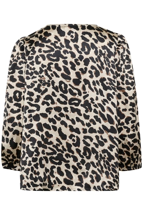 Blouse met lange mouwen Loose fit Brown Leopard - Image 5