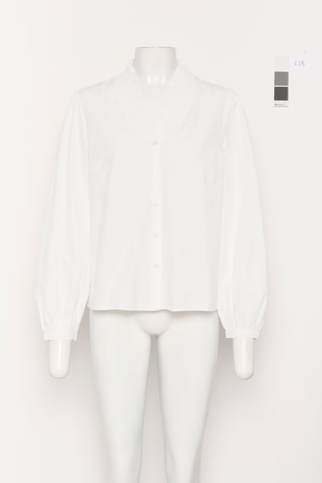 Blouse met lange mouwen Regular fit Chalk white - Image 4