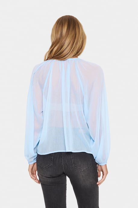 Blouse met lange mouwen Loose fit Chambray Blue - Image 3