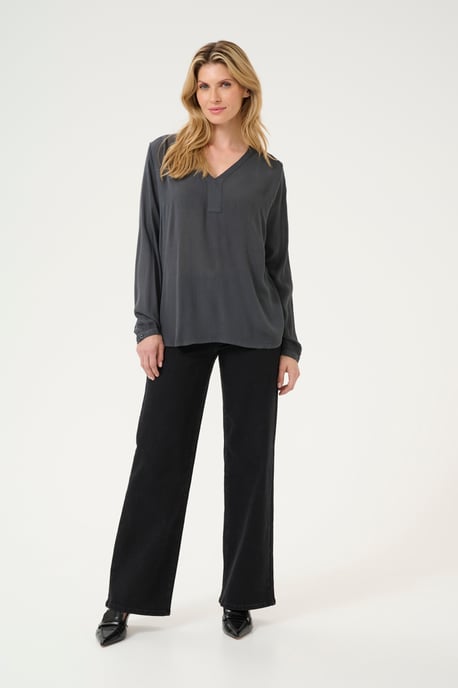 Blouse met lange mouwen Regular fit Black Oyster - Image 1