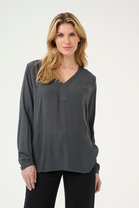 Blouse met lange mouwen Regular fit Black Oyster - Image 2