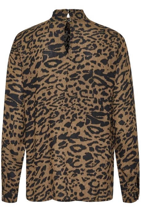 Blouse met lange mouwen Regular fit Major Brown/Black Leopard - Image 5