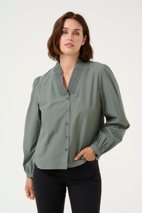 Blouse met lange mouwen Regular fit Balsam Green - Image 3