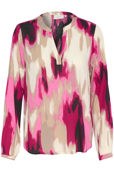 Blouse met lange mouwen Regular fit Pink Abstract Print - Image 4
