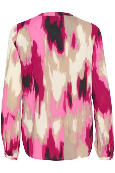 Blouse met lange mouwen Regular fit Pink Abstract Print - Image 5