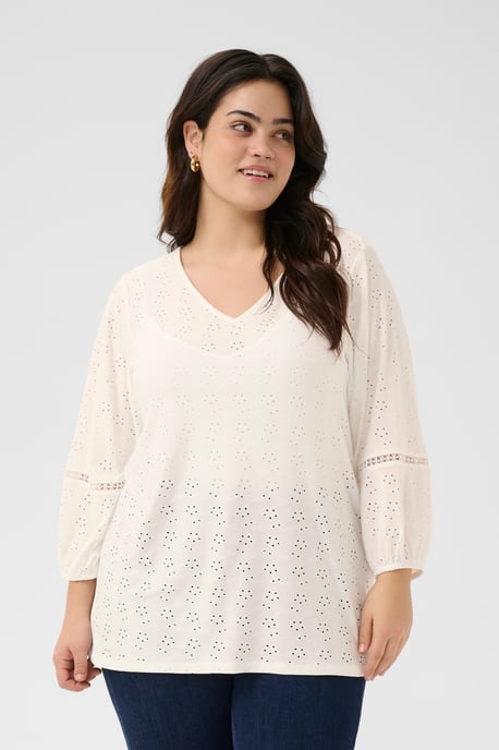 Blouse met lange mouwen Regular fit Chalk CC. - Image 3
