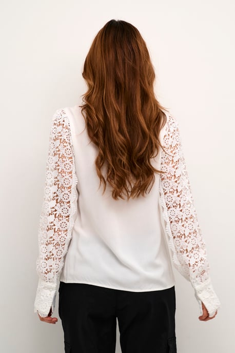 Blouse met lange mouwen Relaxed fit Spring Gardenia white - Image 3