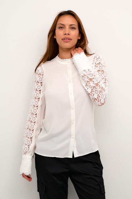 Blouse met lange mouwen Relaxed fit Spring Gardenia white - Image 4