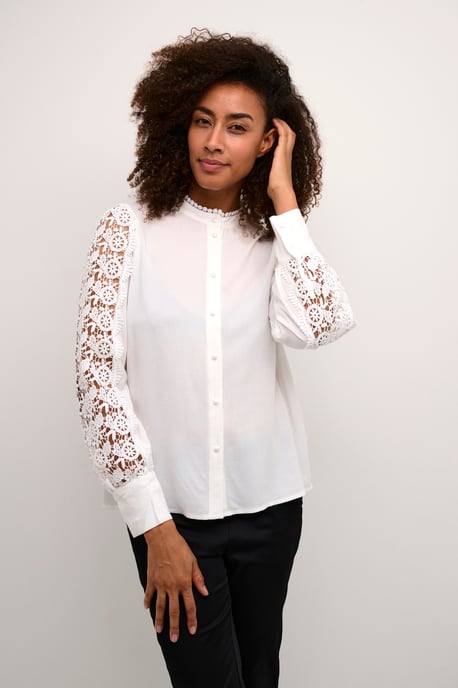 Blouse met lange mouwen Relaxed fit Spring Gardenia white - Image 5