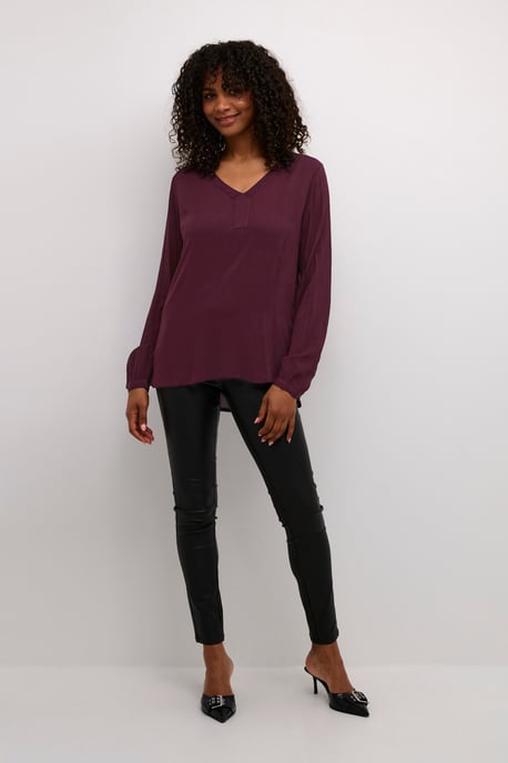 Blouse met lange mouwen Regular fit Dark Jewel purple - Image 2