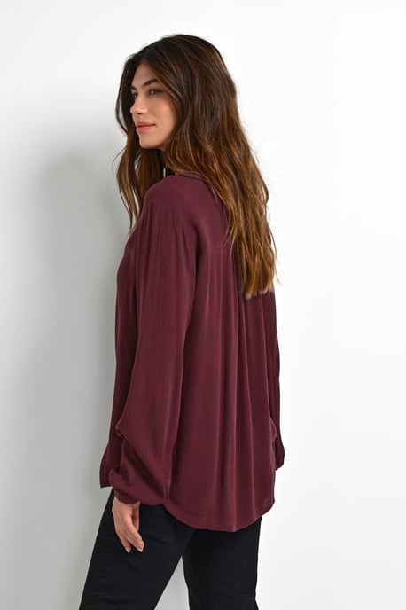 Blouse met lange mouwen Regular fit Dark Jewel purple - Image 5
