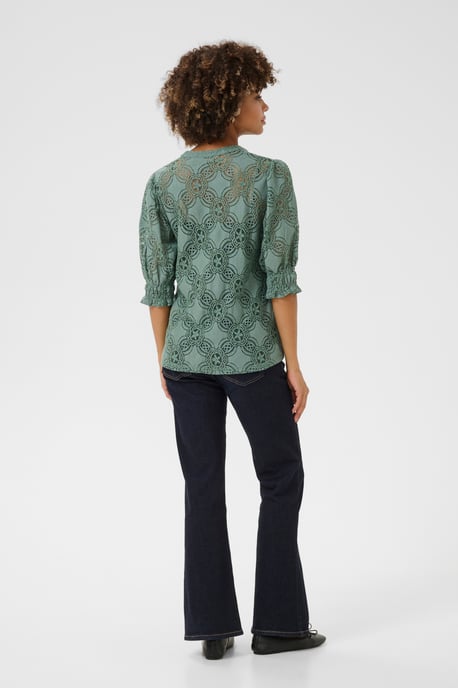 Blouse met lange mouwen Relaxed fit Green Milieu - Image 2