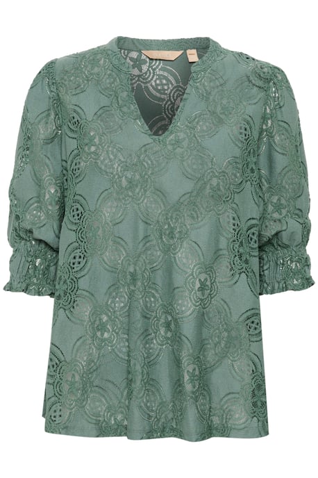 Blouse met lange mouwen Relaxed fit Green Milieu - Image 4