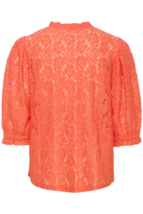 Blouse met korte mouwen A-shape Hot Coral  - Image 5