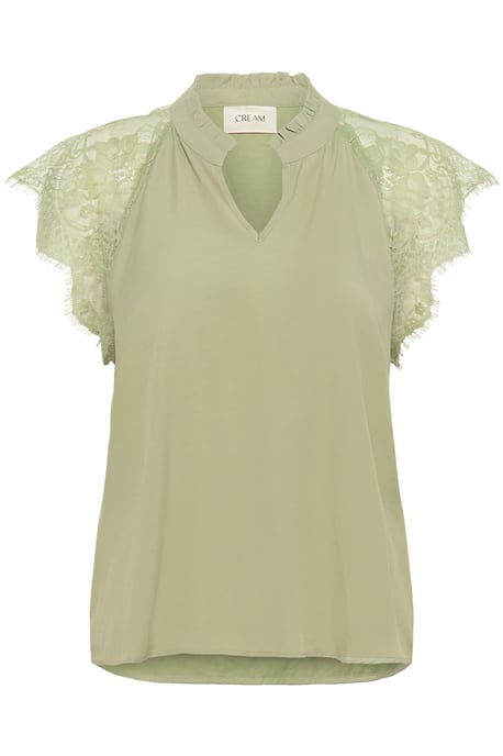 Blouse met korte mouwen Straight fit Tea green - Image 4