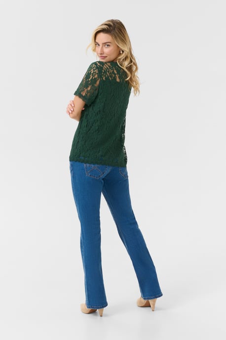 Blouse met korte mouwen Regular fit Sea Moss - Image 2