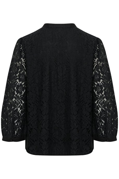Blouse met korte mouwen Regular fit Pitch Black - Image 5