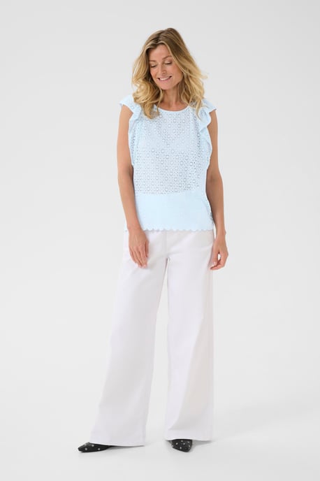 Mouwloos shirt Regular fit Cashmere Blue pale blue - Image 2