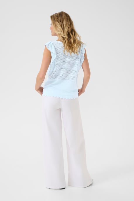 Mouwloos shirt Regular fit Cashmere Blue pale blue - Image 4