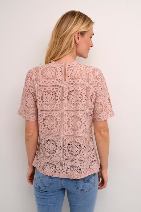 Blouse met korte mouwen Regular fit Burnished Lilac lilac - Image 3