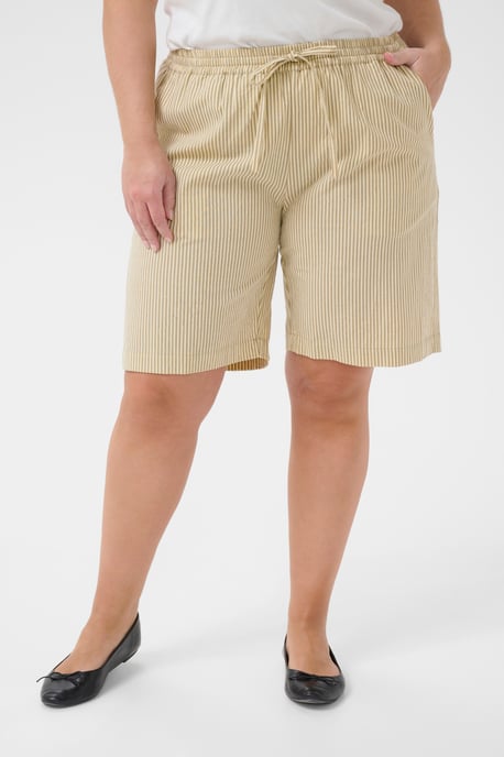 Short Loose fit Chincilla / White stripe beige - Image 3