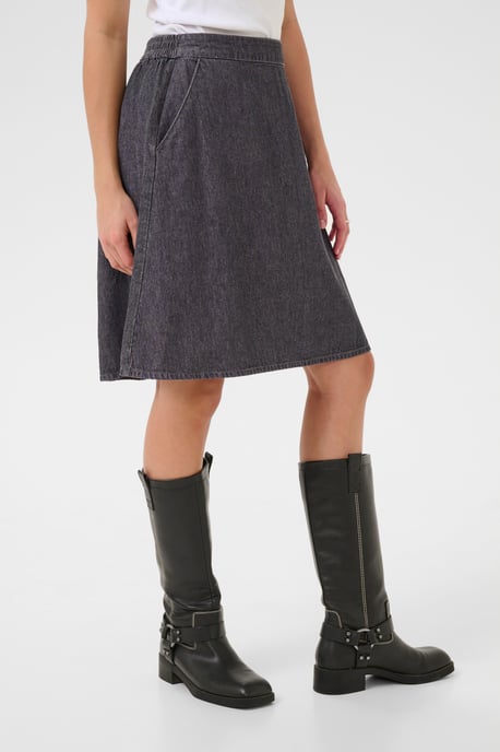 Rok A-shape Grey Washed Denim  - Image 3
