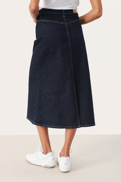 Denim rok A-shape Dark Denim dark blue - Image 3