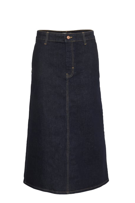 Denim rok A-shape Dark Denim dark blue - Image 4