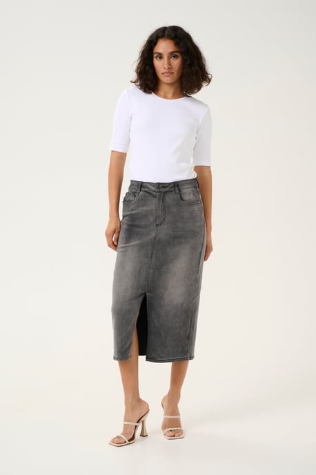 Denim rok Regular fit Medium Grey Denim grey - Image 1