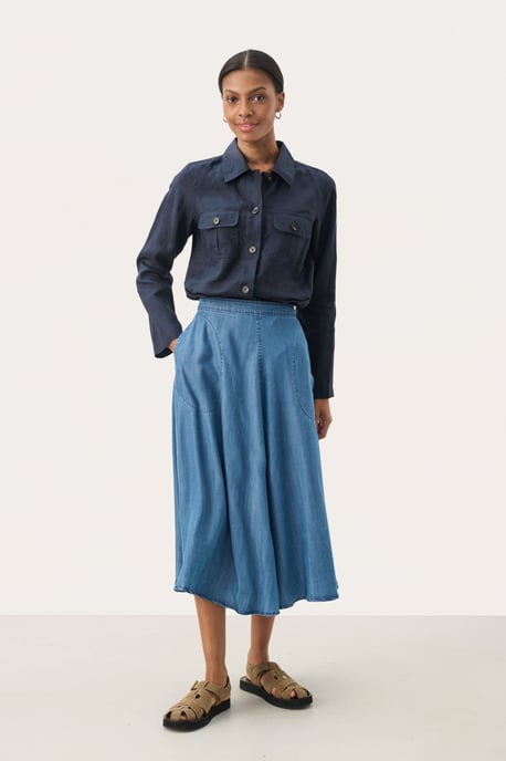 Rok A-shape Medium Blue Denim - Image 1