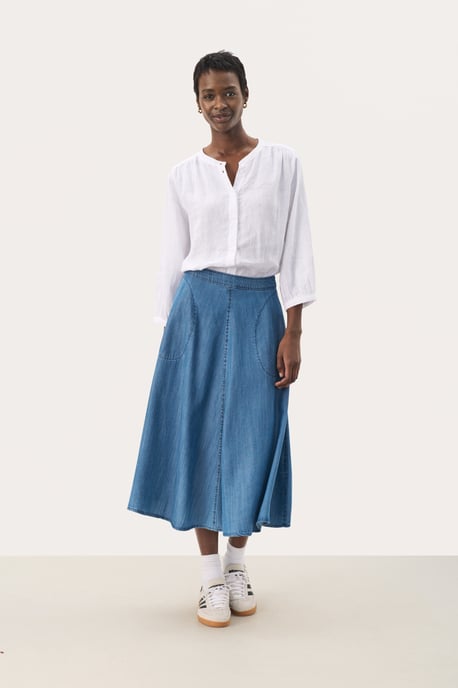 Rok A-shape Medium Blue Denim - Image 2