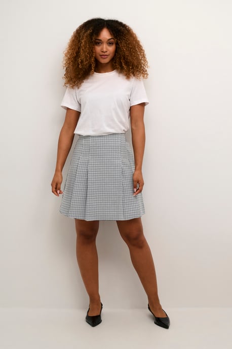 Rok A-shape Black/White Check black offwhite - Image 1