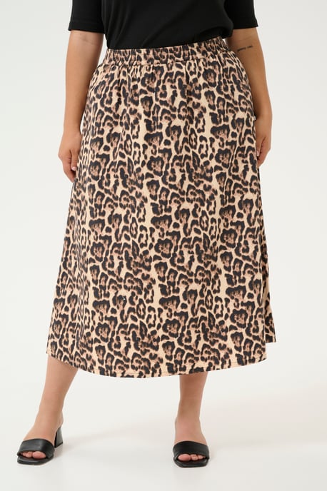 Rok A-shape Naturel Leopard Print - Image 3