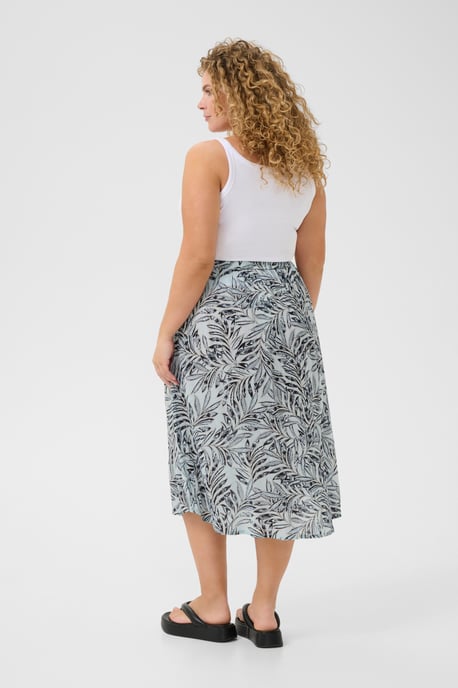 Rok A-shape Blue Leaf Print multi - Image 3