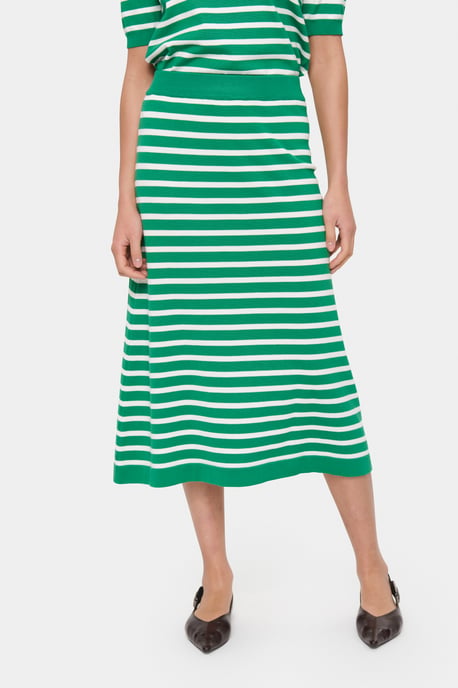 Rok A-shape Jelly Bean Ice Stripe white green - Image 2